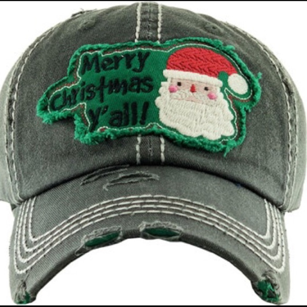 MERRY CHRISTMAS Y'ALL WASHED VINTAGE BALLC… - Picture 11 of 13